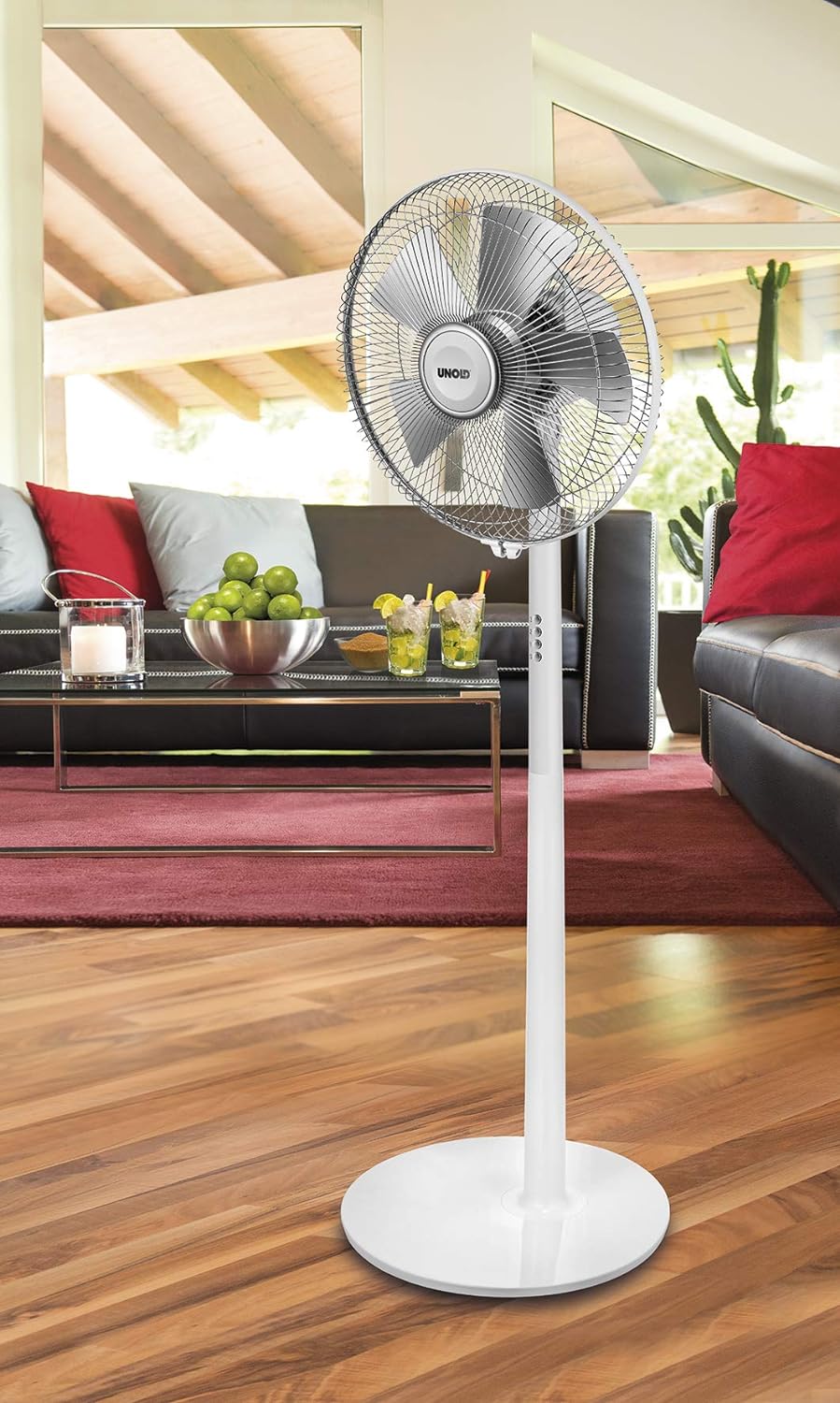 Unold Silverline 16” Pedestal Floor Fan White