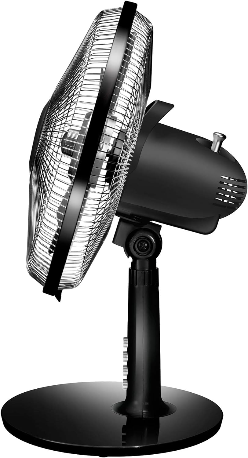 Unold Silverline 14” Pedestal Desk Fan Black