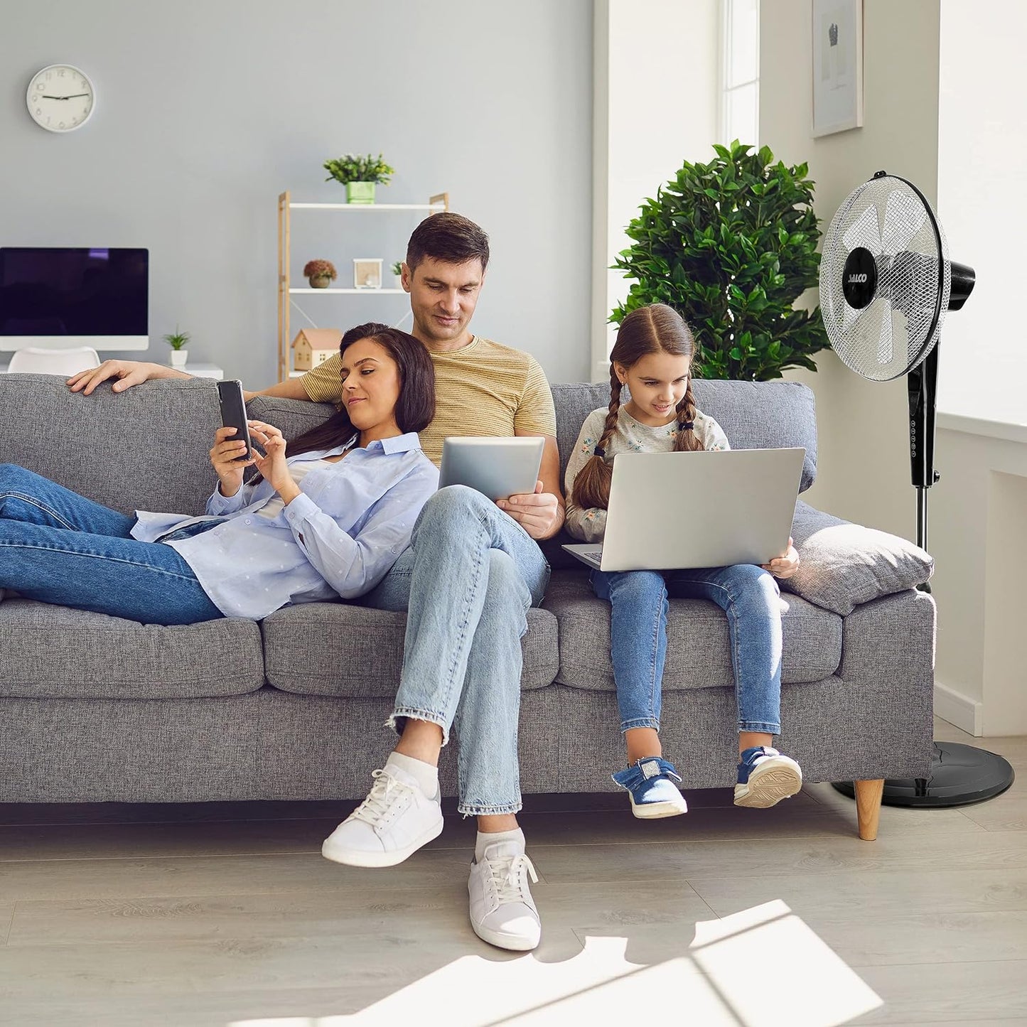 Salco 14” Oscillating Pedestal Floor Stand Fan