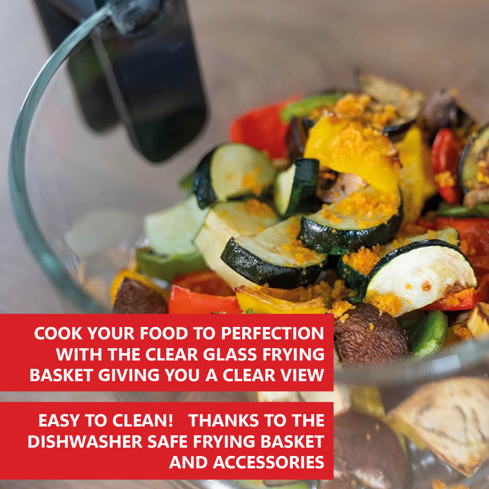 Unold Air Fryer Glas 3.5L with Transparent Glass Basket