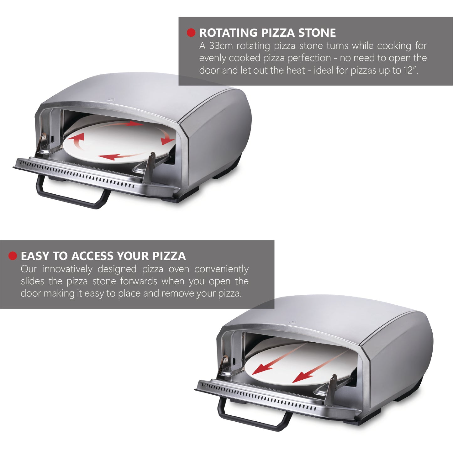Unold Enzo 500°C Indoor and Outdoor Electric Pizza Oven