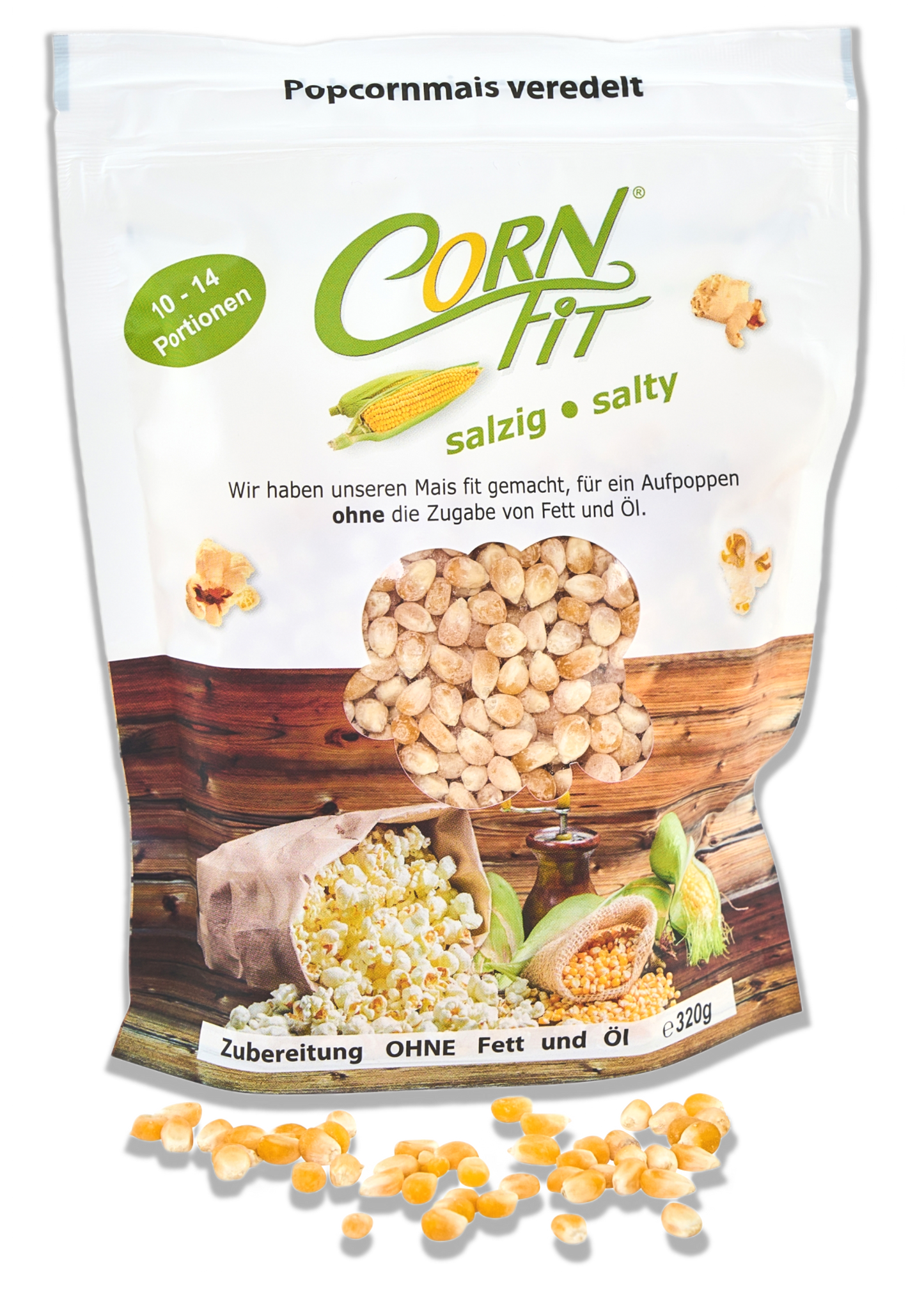 Cornfit Original Flavour Infused Popcorn Kernels - Sweet and Salt Flavour - 330g