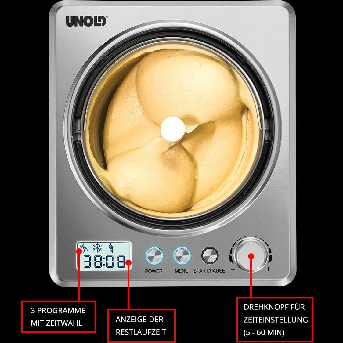 Unold Automatic Ice Cream Maker Profi Plus 180W