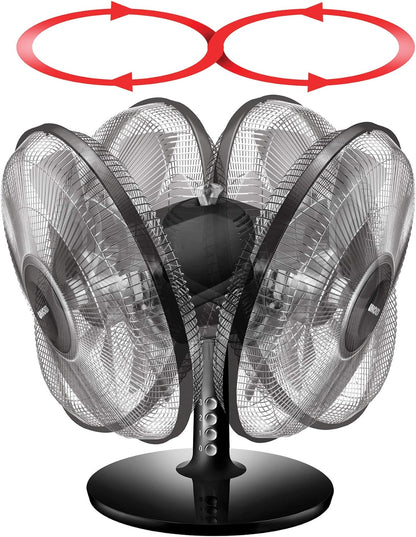 Unold Silverline 14” Pedestal Desk Fan Black