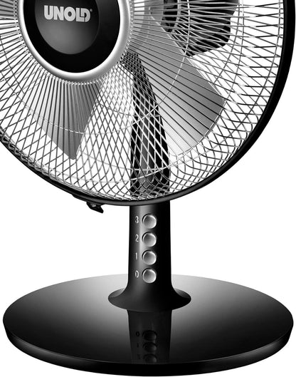 Unold Silverline 14” Pedestal Desk Fan Black