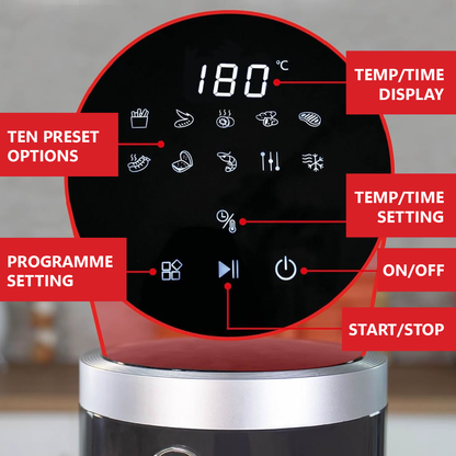 Unold Air Fryer Glas 3.5L with Transparent Glass Basket