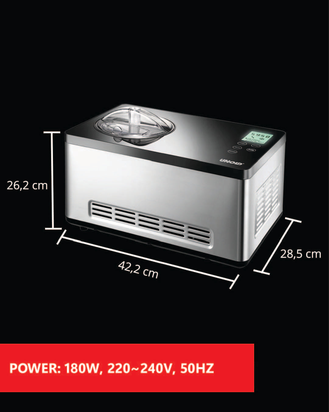 Unold Automatic Ice Cream Maker Gusto 180W