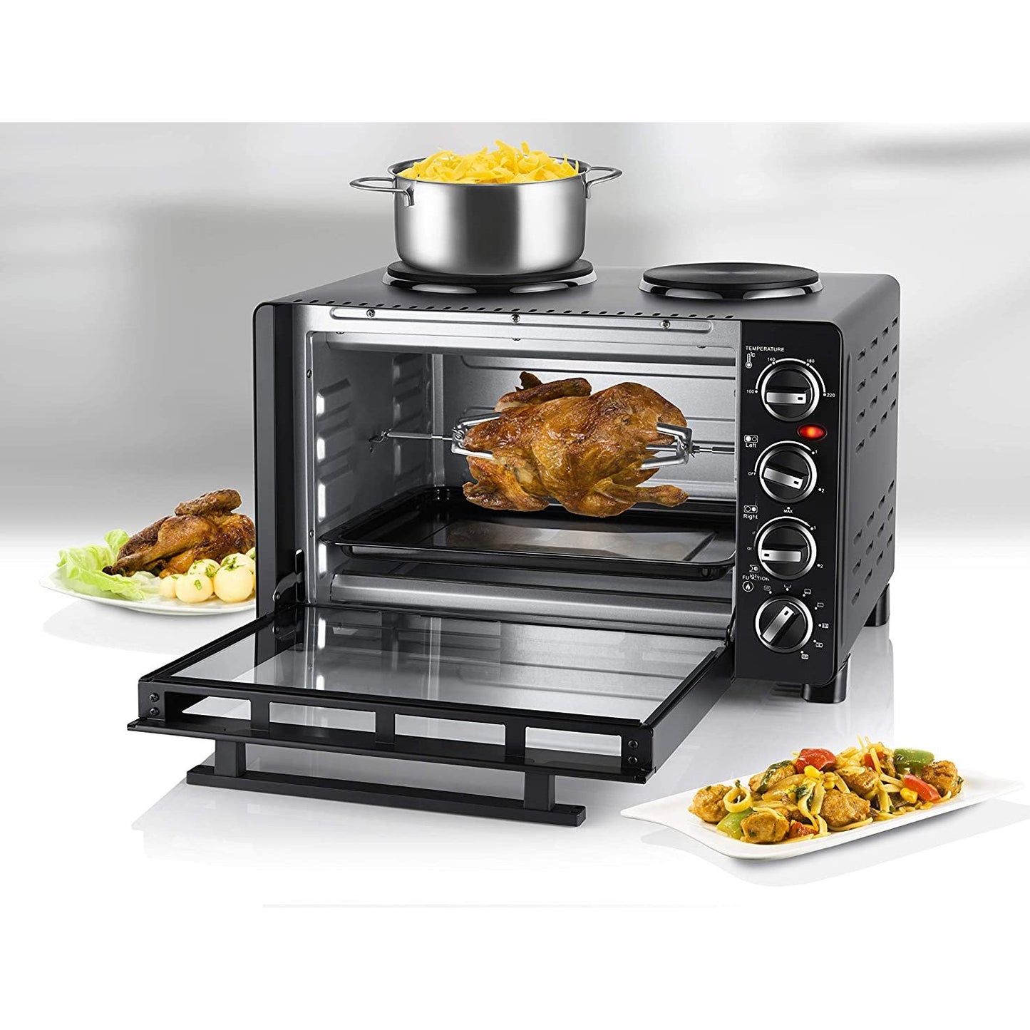 Unold All-in-One Electric Mini Oven Rotisserie Grill & Hob 30L