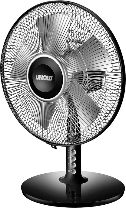 Unold Silverline 14” Pedestal Desk Fan Black